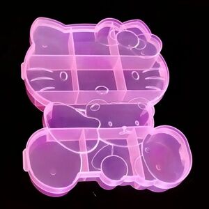 NIP! Hello Kitty Pink Storage Box with Dividers!